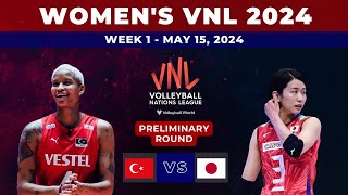 Women's Volleyball Nations League VNL 2024 week 1 Schedule | Japan vs Türkiye | USA vs Thailand