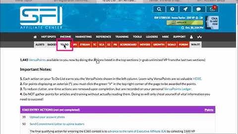 SFI TO-DO List - Getting Started Actions