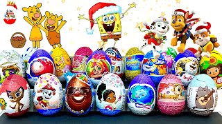 MIX из 20 Шоколадных яиц! Surprise Toys Pusheen Буба Paw Patrol Sponge Bob Kinder Surprise unboxing