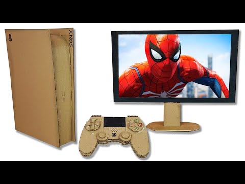 How to Make Sony PS5 from Cardboard - DIY