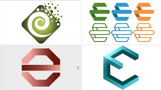 E Letter Logo Design in Illustrator | E Logo Design | Adobe Illustrator Tutorial