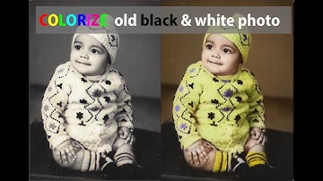 How to color old black & white photo in Adobe Photoshop Elements.
