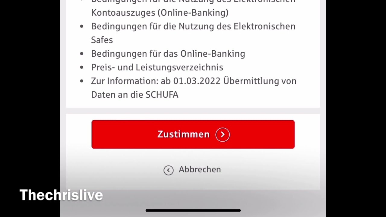 New Sparkassen AGB Zustimmung - Einblick Sparkassen App