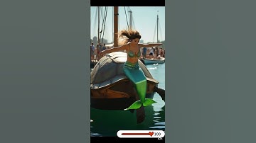 beach mermaid #sea #shorts #animation #mermaid #short #beautiful  #youtubeshorts  #apt #ariel