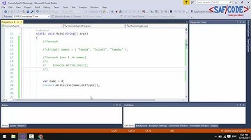 C# Programming - Using Foreach Loop with Array in C# Part-12