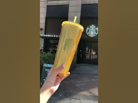 Starbucks White Gold Tiger Stripes Stainless Thermos Tumbler with Bag