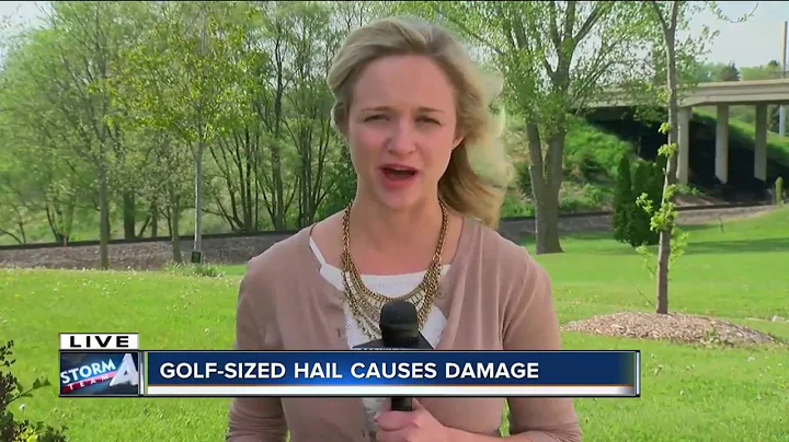 Golf ball sized hail causes damage
