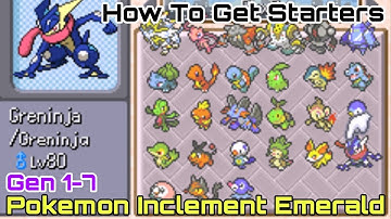 How To Get Any Starters From Gen 1-7 in Pokemon Inclement Emerald