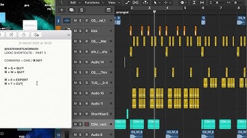 Logic Pro X Keyboard Shortcuts - Part 3