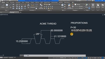 How To Draw Acme Thread In AutoCAD