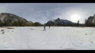 360 VR of Cross country Skiing in Leidig Meadow, Yosemite, 2/4/23