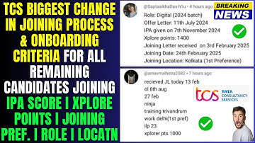 🔥TCS BIGGEST CHANGE IN JOINING PROCESS & ONBOARDING CRITERIA FOR ALL REMAINING CANDIDATES | IPA | XP