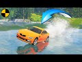 Water Sliding of Cars vs Deep River 😱 BeamNG.Drive