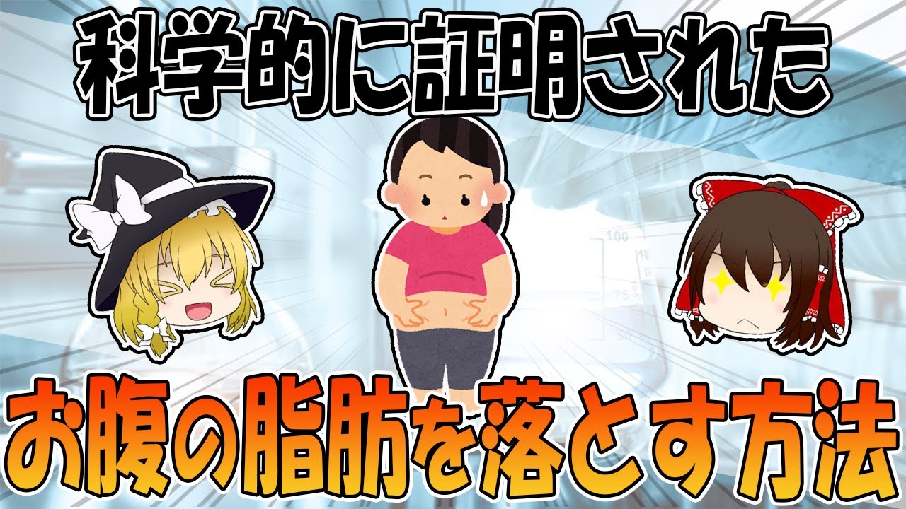 脱メタボ腹！科学的に証明されたお腹の脂肪を落とす方法5選【ゆっくり解説】