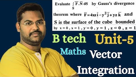 Problem on Gauss Divergence theorem@maths naresh eclass