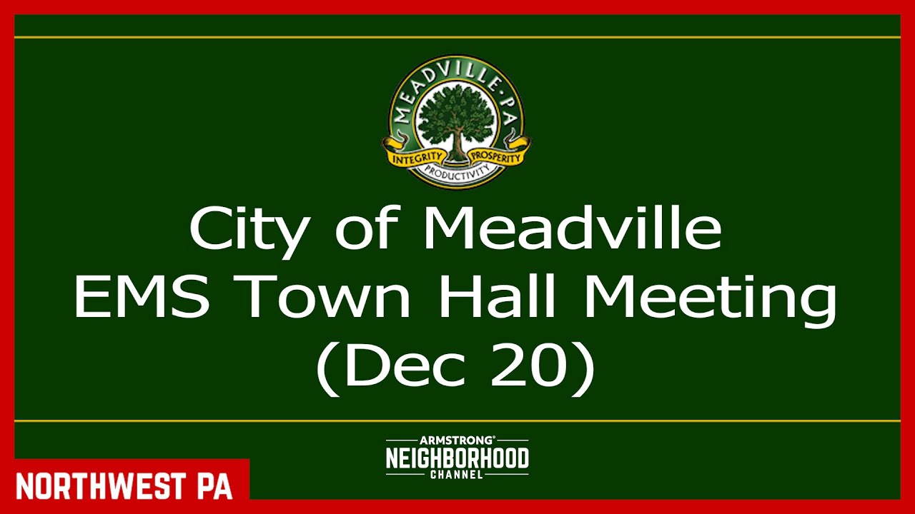 Meadville EMS Town Hall Meeting (Dec 20, 2022) YouTube