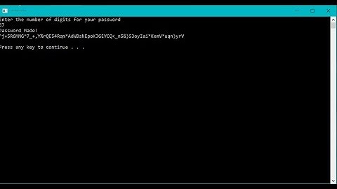 c++ Password Generator