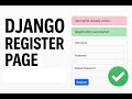 Week 1 ( Part 4) Django Full User Registration with Validation & Bootstrap Alerts