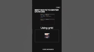The Best Way to Center a Div in CSS! #css #tipsandtricks #codemonarch