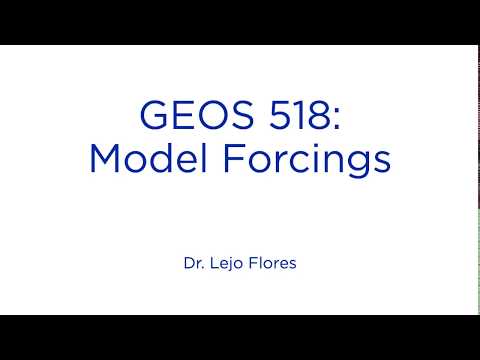 GEOS 518: हायड्रोलॉजिक मॉडेल्ससाठी जबरदस्ती