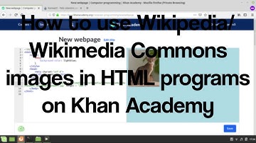 How to use Wikipedia/Wikimedia Commons in HTML programs on Khan Academy