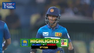 3rd T20I | Sri Lanka vs Zimbabwe | Highlights | 18th January 2024