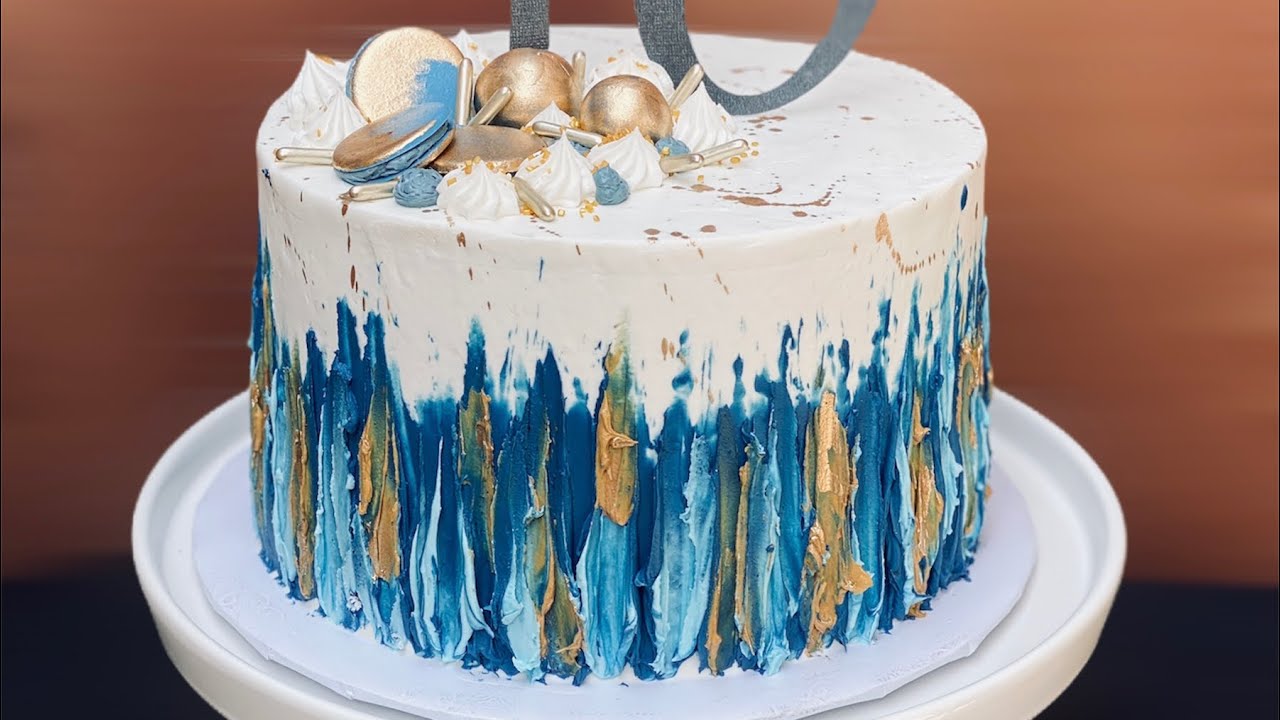 Palette Knife Painted Cake - Salted Caramel Hot Chocolate Cake