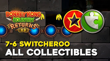 Donkey Kong Country Returns HD 7-6 Switcheroo All Collectibles (All Letters & Puzzle Pieces)