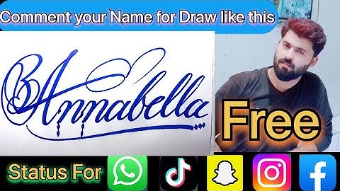 Annabella Name Signature Calligraphy Status | How to Cursive write with cut Marker #annabella