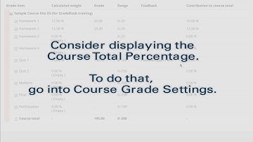 Moodle 3.2 - How to show the course total percentage