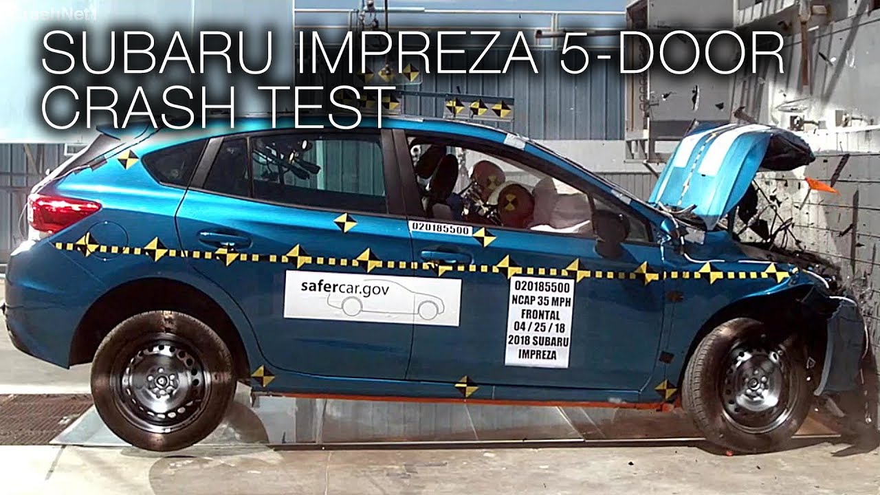 Subaru Impreza Hatchback (2018) Frontal Crash Test YouTube