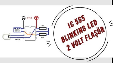 IC 555 LED Flaşör - IC 555 Blinking LED and Flipflop