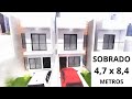 SOBRADO PEQUENO E BARATO 4,7 x 8,4 METROS