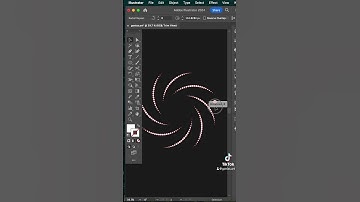 Radial repeat and blend effect in Adobe Illustrator 🖤 #tutorial #graphicdesign #design #art #3d