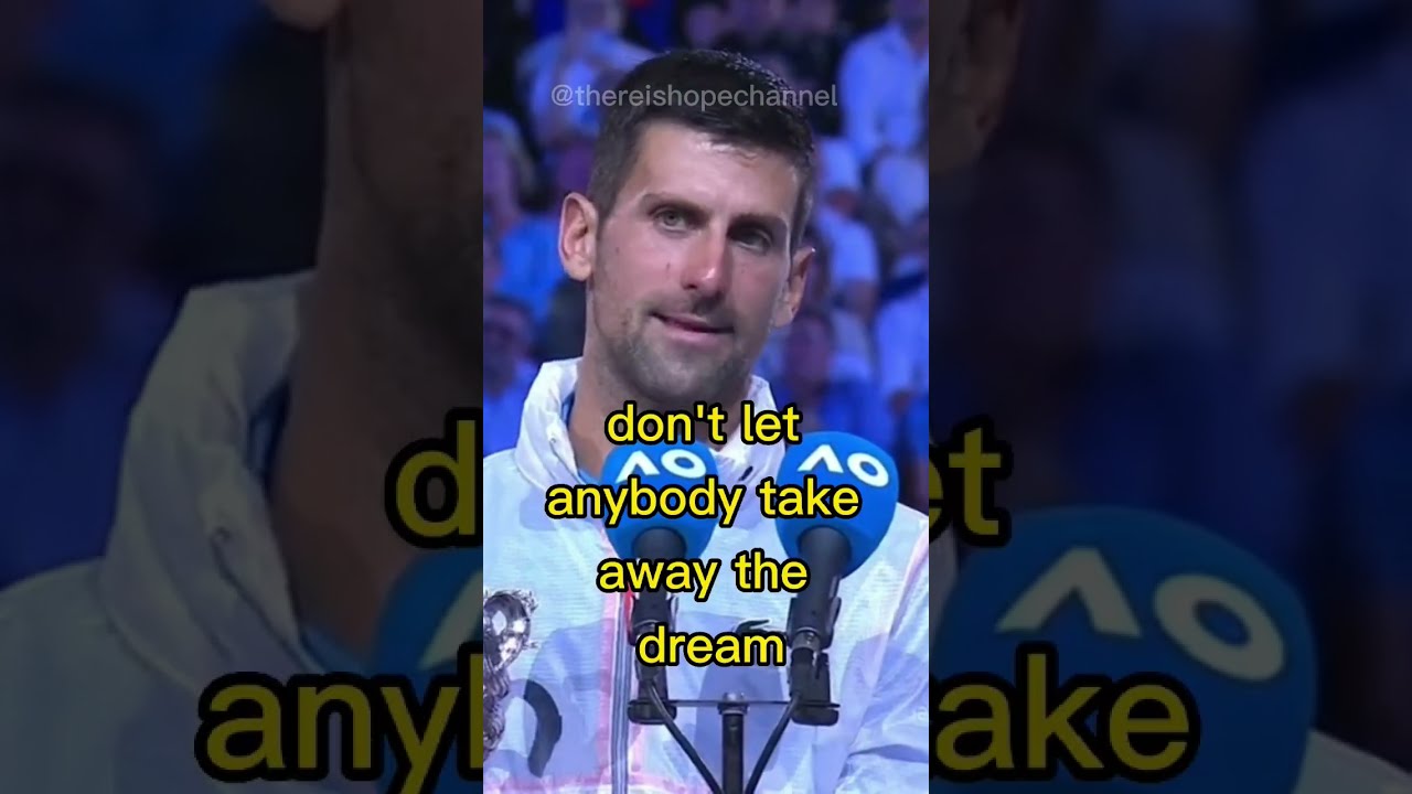 NOVAK DJOKOVIC DREAM BIG AUSTRALIAN OPEN 2023 CHAMPIONSHIP SPEECH Novakdjokovic Novakid