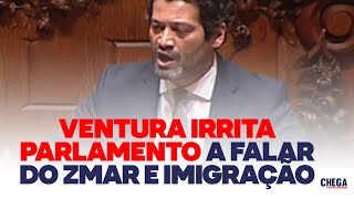 Ventura irrita Parlamento a falar do ZMAR e imigração