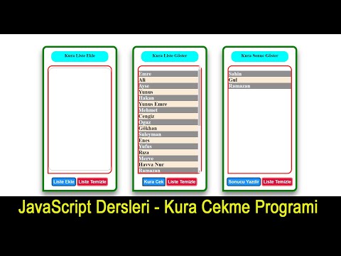 2- JavaScript Dersleri - Kura Cekme Programi