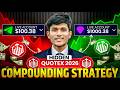 Quotex $100 to $1000 Journey 🚀||nsane Compounding Results! 😱