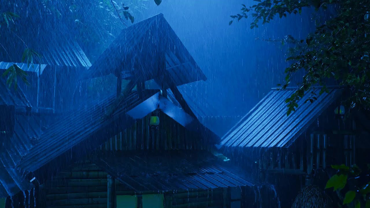 Torrential Rain on Tin Roof | Deep Sleep with Powerful Rain Sounds | Rain Ambience