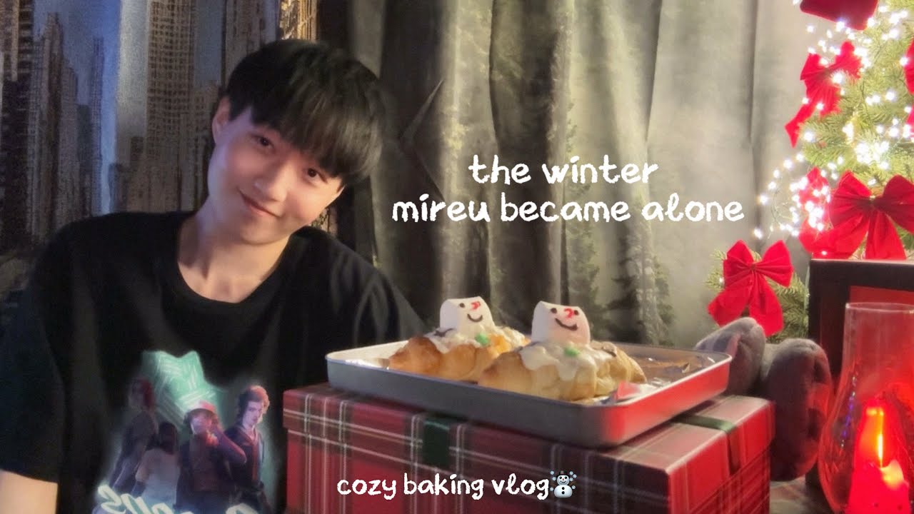 the winter without friends (introvert vlog , being alone , cozy baking🪵🔥)