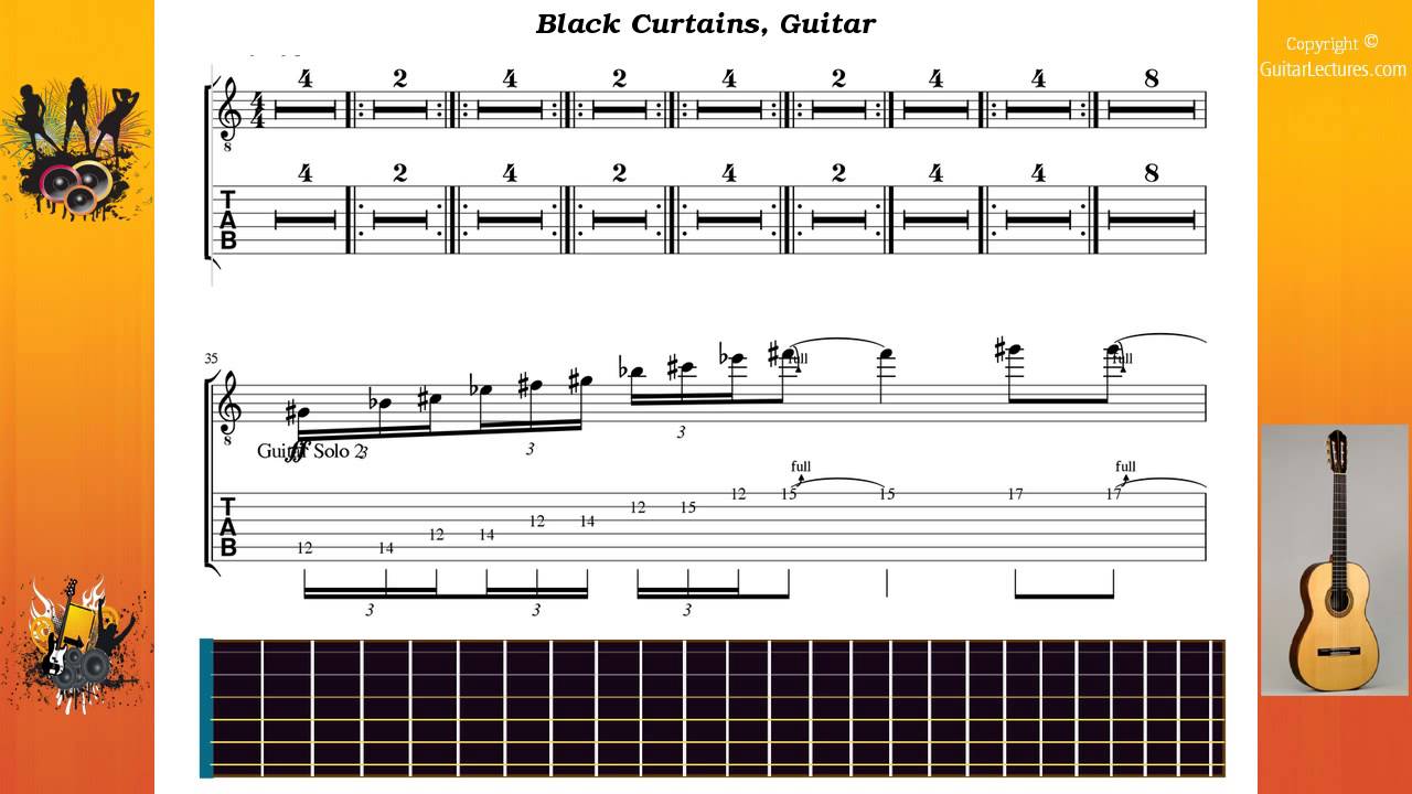 Black Curtains Megadeth Guitar YouTube