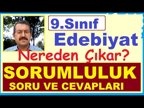 9.Sınıf Edebiyat Sorumluluk
