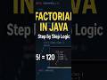 Factorial Program in Java | Java Loop Explained Step by Step | Hindi
