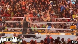 George Kittle helps Pat McAfee defeat The Miz at Wrestlemania 39!!