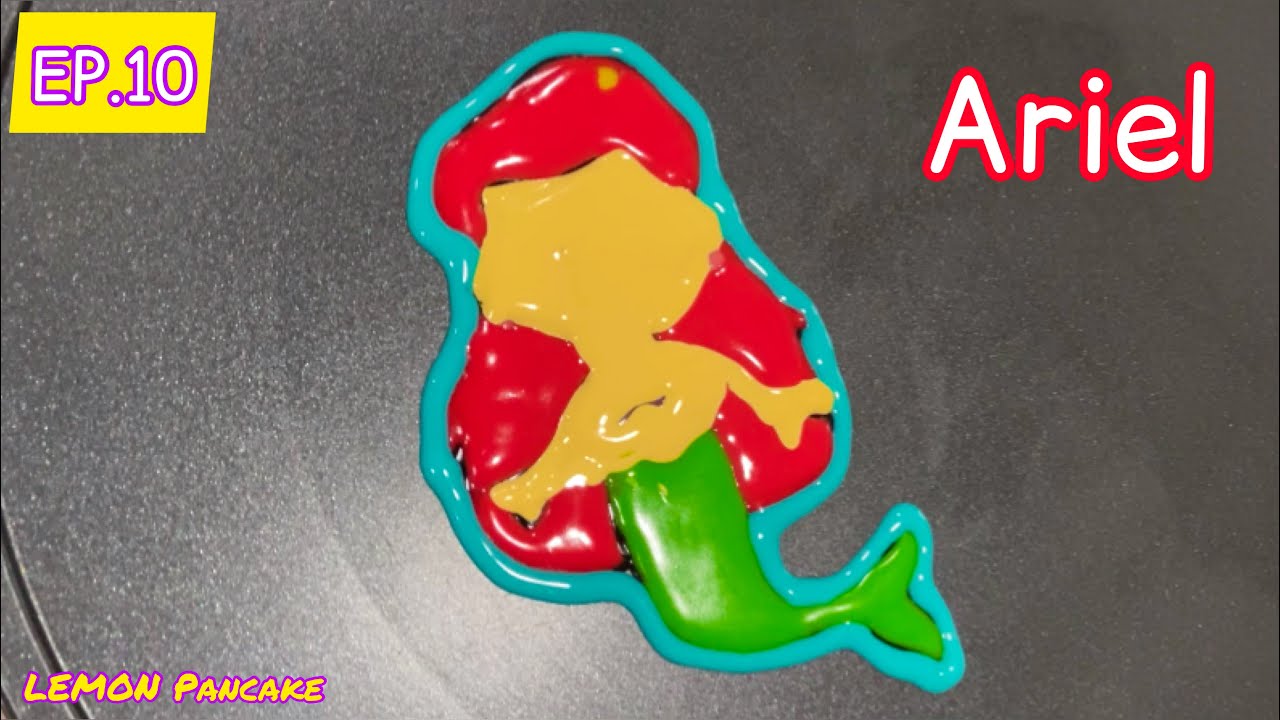 Easy Pancake Art : EP.10 Ariel Princess The Little Mermaid (Disney Cartoon) | LEMON Pancake
