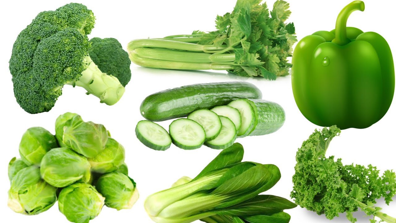 Green colour vegetables Name | Learning green vegetables name. Kids