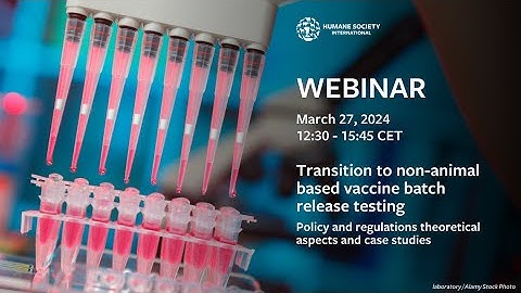 Webinar: Transition to non-animal based vaccine batch release testing (Chinese subtitles)