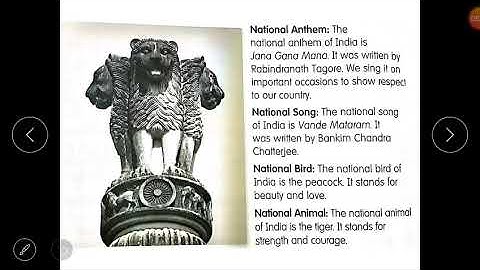 Class 4(Social Science)-- lesson 3 (National Symbols) of block 5(My Country).