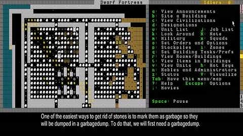 Dwarf Fortress Video Tutorial part 07 - Brewing, labor options and dumping