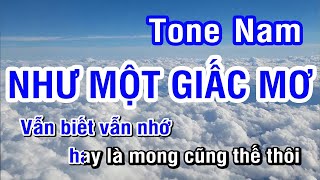 KARAOKE Như Một Giấc Mơ Tone Nam (Cao) | Nhan KTV